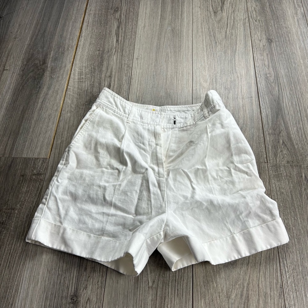 Boden Linen Blend Carrie‎ High Waist Shorts In Ivory